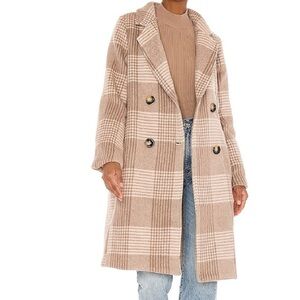 Heartloom Dana Trench Coat - Beige Plaid